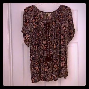 Lucky Brand Women’s XL short sleeve pretty top